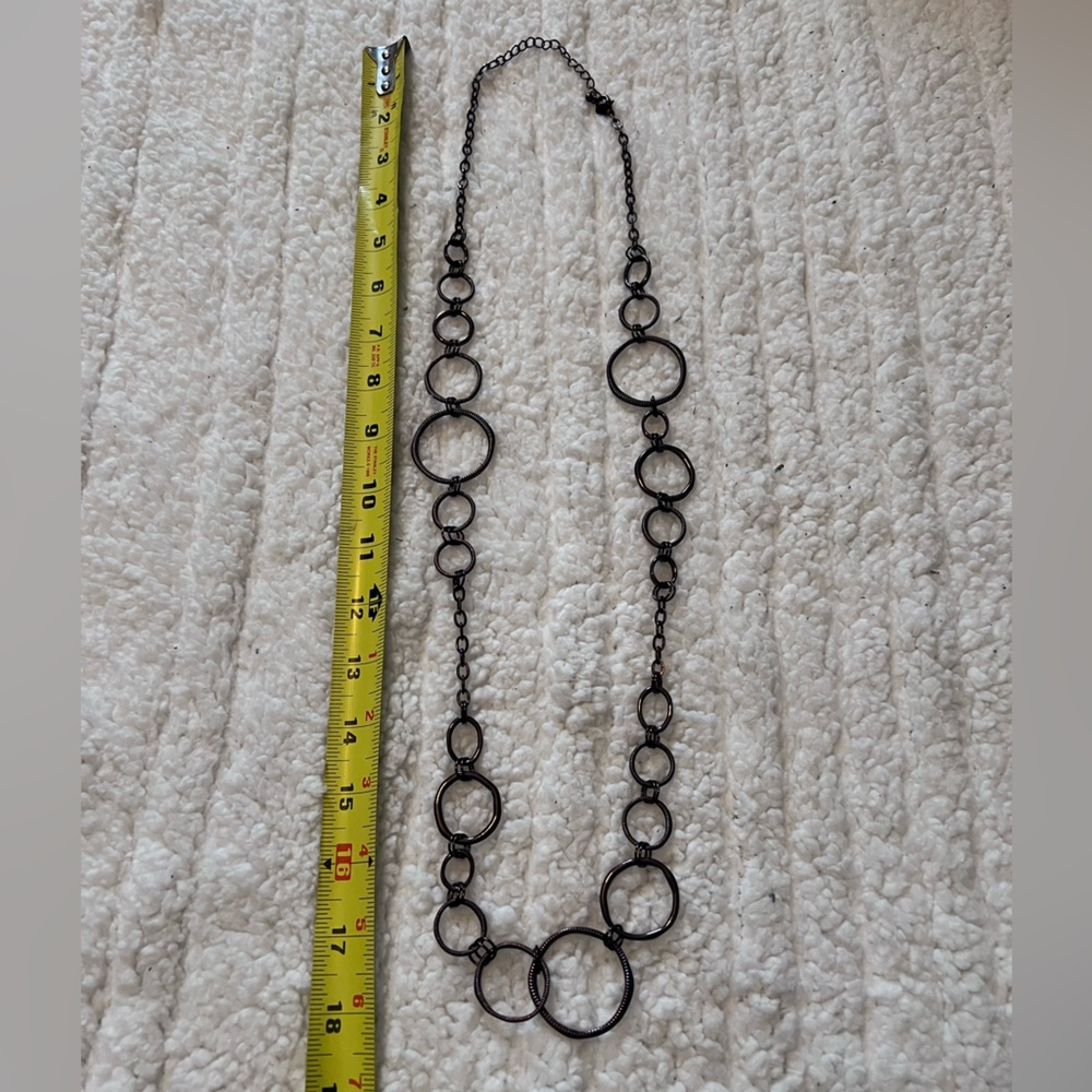 Purplish-Copper Circle Link Layered Necklace - Women Jewelry